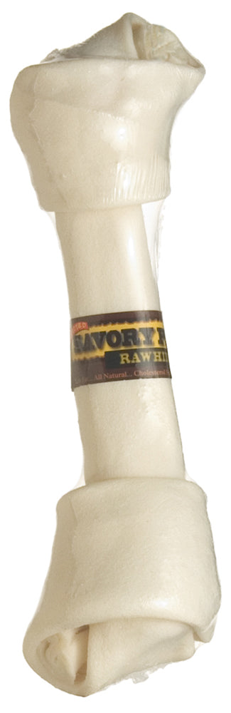 Savory Prime Supreme Knotted Rawhide Bones Bulk Natural 9-10 in 810359001104