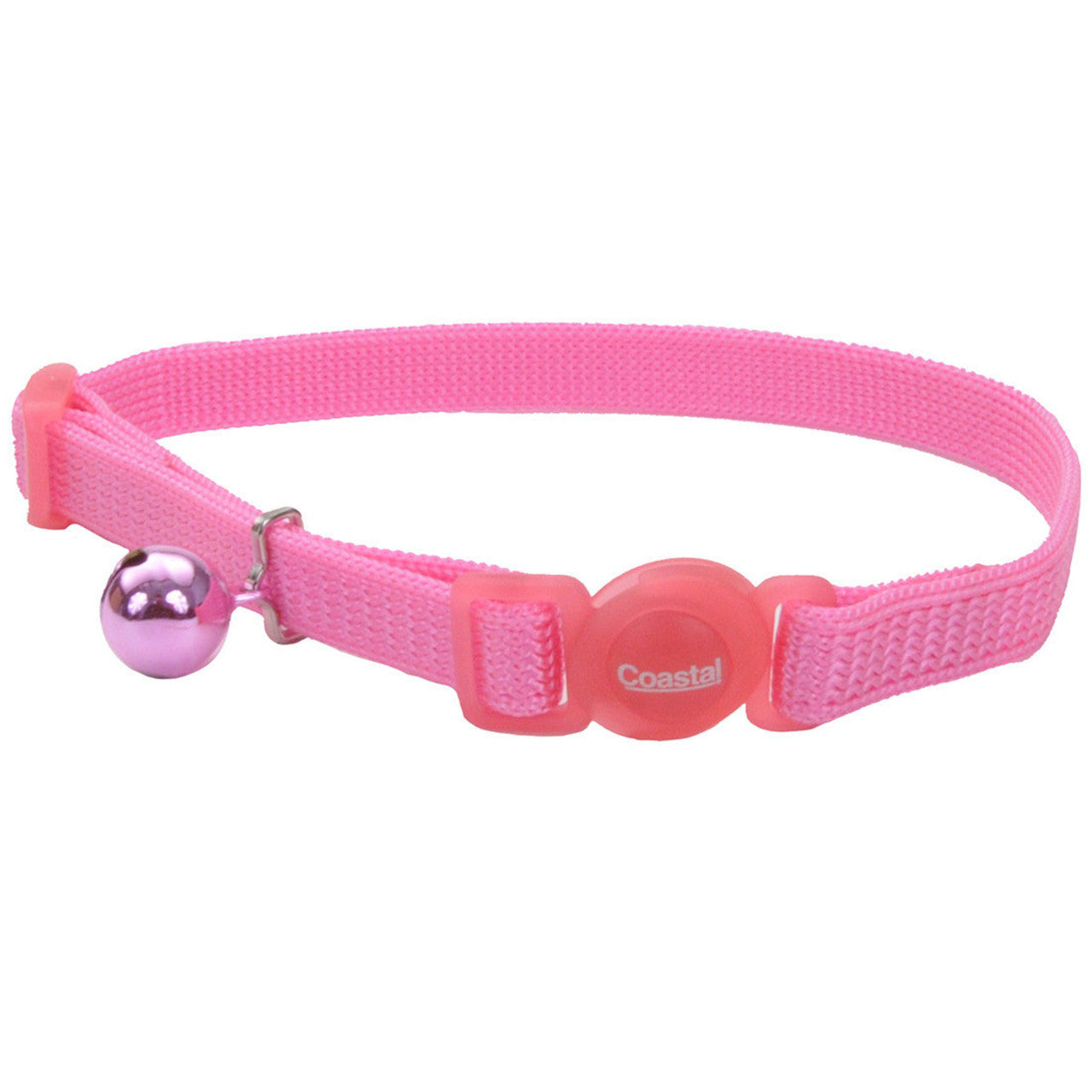 Safe Cat Adjustable Snag-Proof Nylon Breakaway Collar Bright Pink 3/8 in x 8-12 in