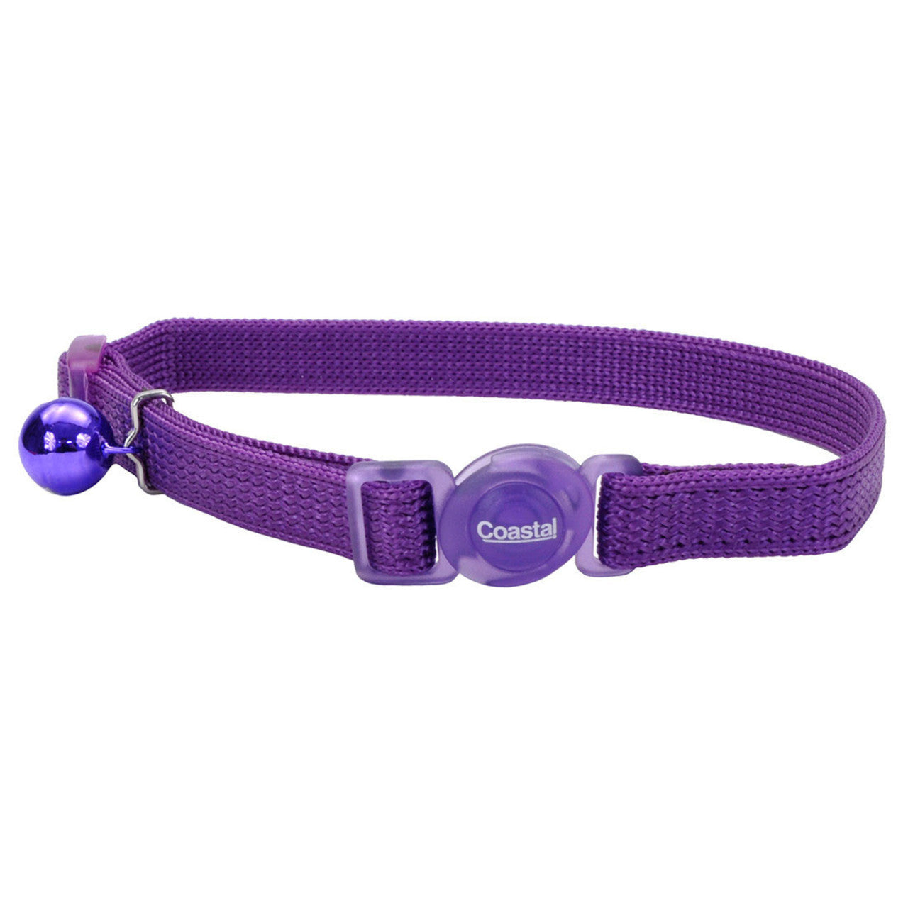 Safe Cat Adjustable Snag-Proof Nylon Breakaway Collar Purple 3/8 in x 8-12 in