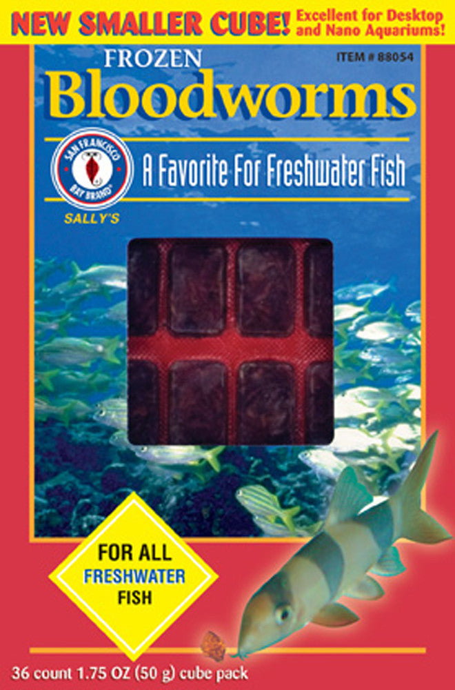 San Francisco Bloodworms Frozen Fish Food 1.75 oz SD-5