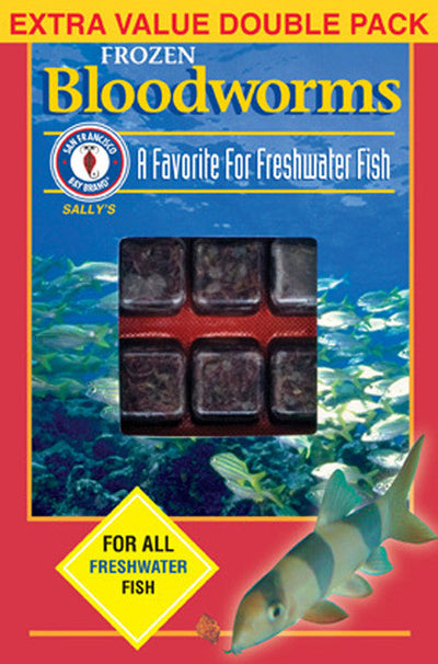 San Francisco Bloodworms Frozen Fish Food 7 oz SD - 5 (D) - Aquarium
