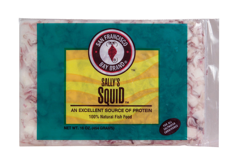 San Francisco Squid Frozen Fish Food 16 oz SD-5