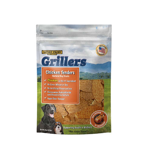 Savory Prime Girllers Jerky Tenders Dog Treats Chicken 8 oz