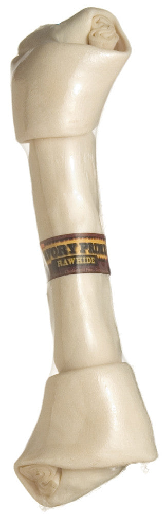 Savory Prime Supreme Knotted Rawhide Bones Bulk Natural 11-12 in