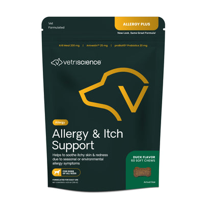 VetriScience Allergy Plus Immune Soft Chews Dog Supplement Duck 60 ct 026664017680