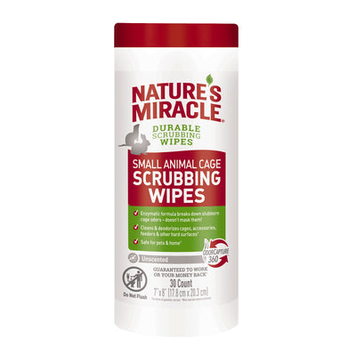 Nature's Miracle Small Animal Cage Scrubbing Wipes 30 ct 018065985002