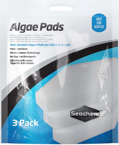Seachem Algae Pad for Glass & Acrylic Aquariums White 25 mm 3 Pack