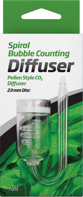 Seachem Pollen Style CO2 Spiral Bubble Counting Diffuser Clear 30 mm - Aquarium