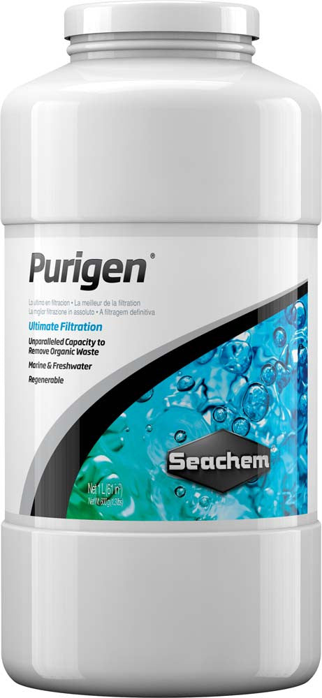 Seachem Purigen Organic Filtration Media - 1 Liter Bag For Freshwater & Saltwater Aquariums