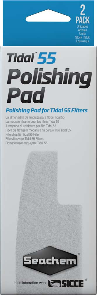 Seachem Tidal Polishing Pad For Tidal 55 Filters White 2 Pack