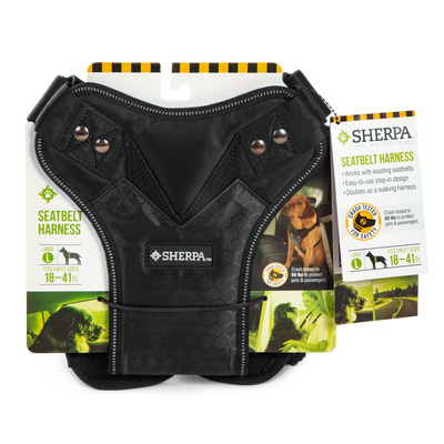 Sherpa's Pet Trading Company Crash Tested Seatbelt Safety Dog Harness Black LG
