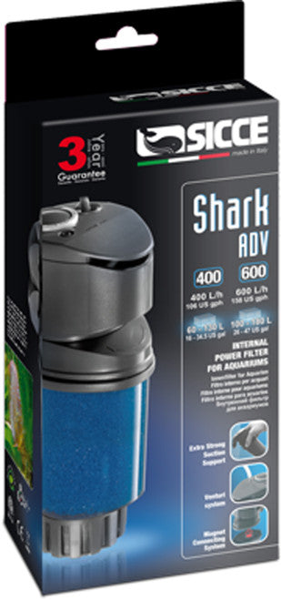 Sicce SHARK ADV 600 Internal Filter - 158 GPH Aquarium