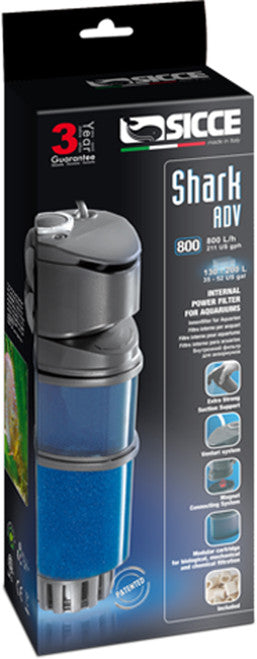 Sicce SHARK ADV 800 Internal Filter - 211 GPH Aquarium