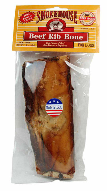 Smokehouse USA Made Beef Rib Bones 6 in 1.4 oz - Dog