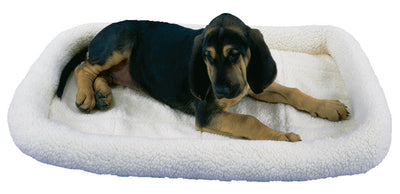 SnooZZy Sheepskin Bolster Kennel Dog Mat White XS