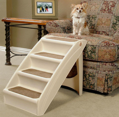 Solvit CozyUp Folding Pet Steps Tan 20in LG