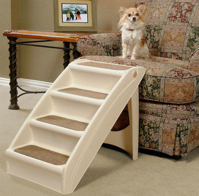 Solvit CozyUp Folding Pet Steps Tan 20in LG - Dog