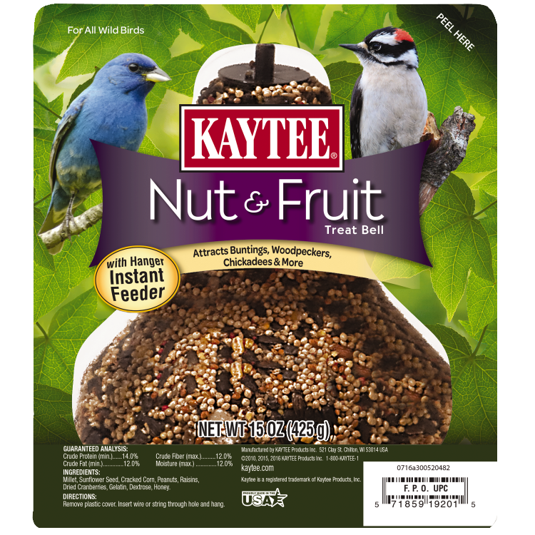 Kaytee Nut And Fruit Seed Treat Bell 15 oz 071859192017