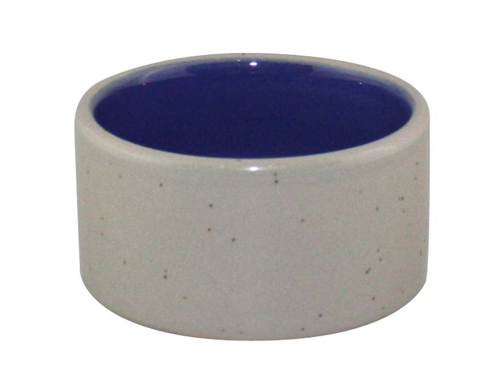 Spot Crock Small Animal Dish Blue, Grey 3 in
