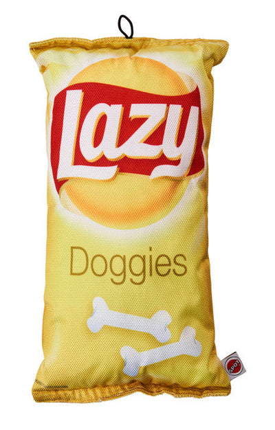 Spot Fun Food Lazy Doggie Chips Dog Toy Yellow 14in