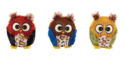 Spot Hoots Owl Plush Dog Toy Assorted 3 in