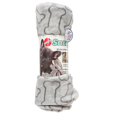 Spot Snuggler Bones Blanket Grey 40 in x 60 in