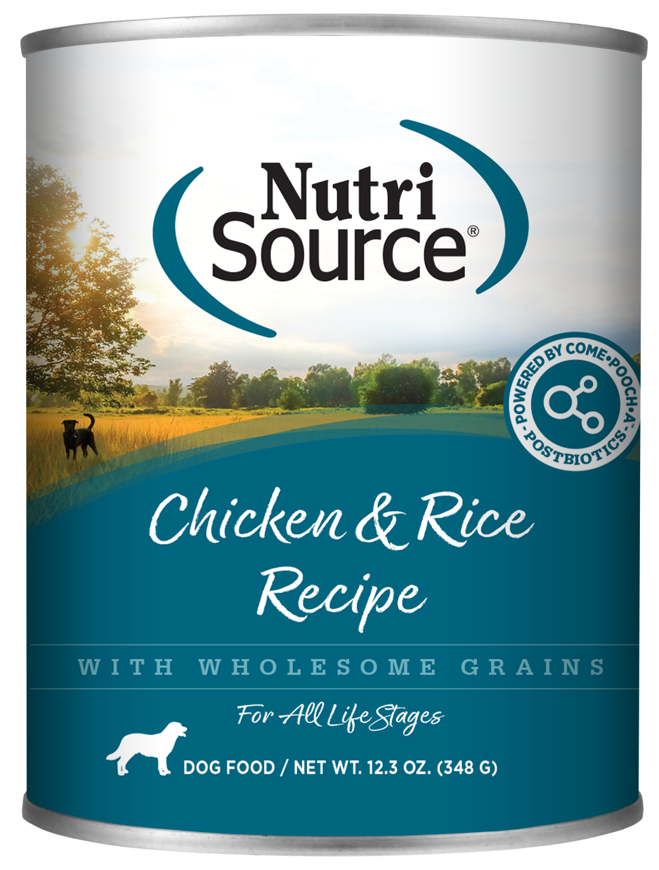 NutriSource Canned Dog Food Chicken & Rice 12ea/12.3 oz 073893021056