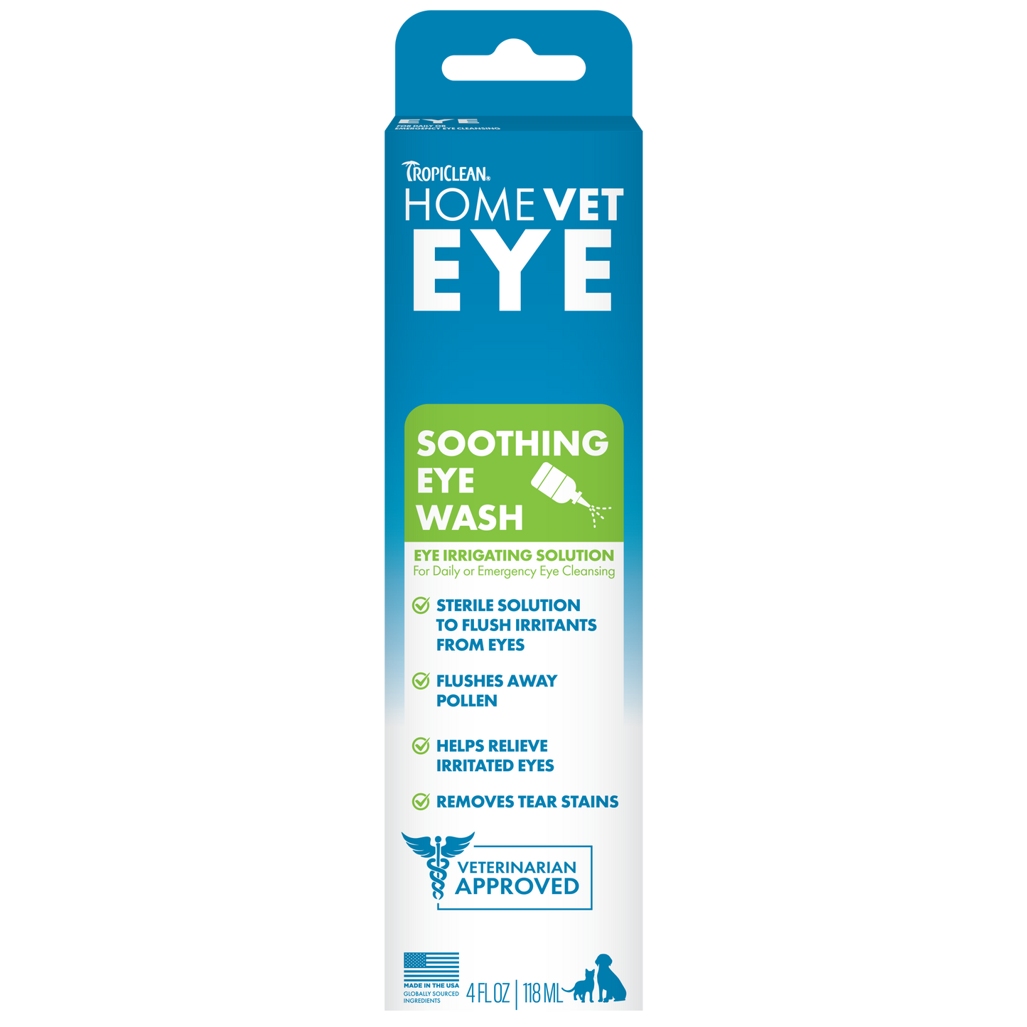 TropiClean HomeVet Eye Soothing Eye Wash 4 oz 645095008847