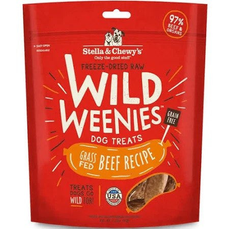 Stella & Chewie’s Wild Weenies Beef Recipe 3.25oz {L + 1x} 860288 - Dog