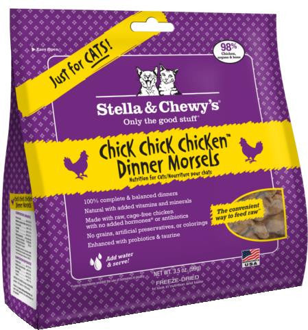 Stella & Chewy’s 3.5 oz. Freeze - Dried Chick Chicken Dinner for Cats {L + 1} 860160 - Cat