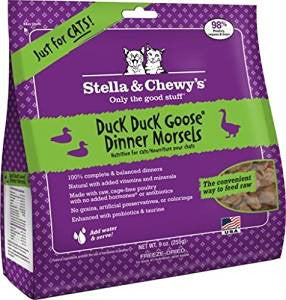 Stella & Chewy’s 8 oz. Freeze - Dried Duck Goose Dinner for Cats {L + 1x} 860164 - Cat