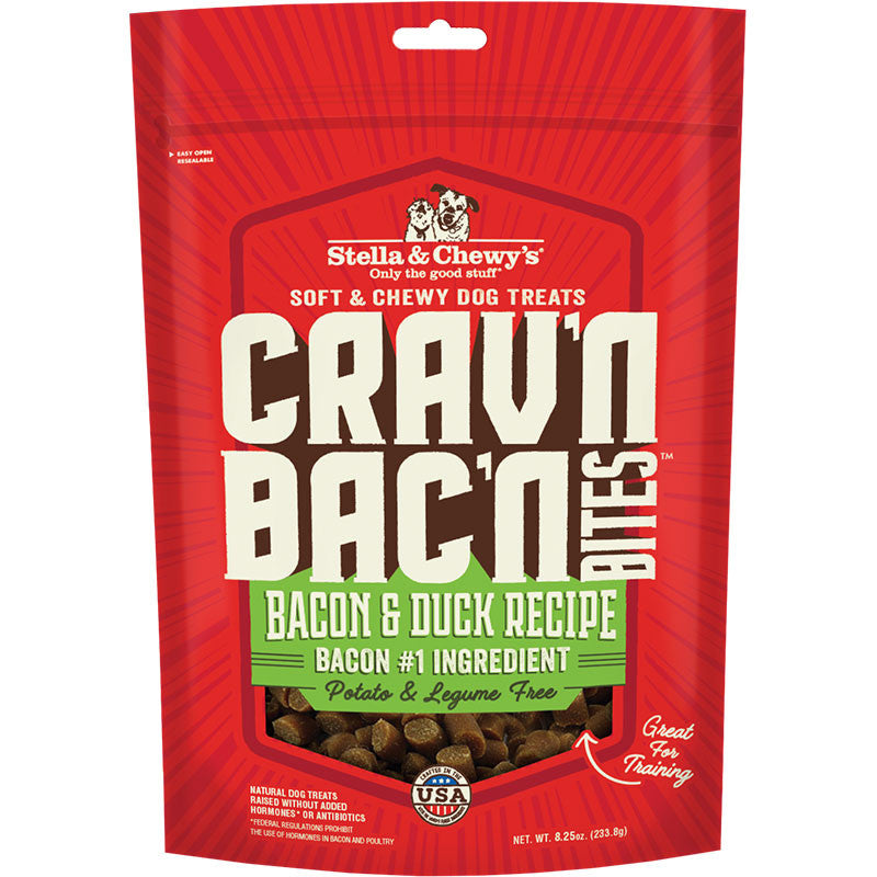 Stella & Chewy's Dog Crav'n Bacon Bites Duck 8.25oz 810027370563