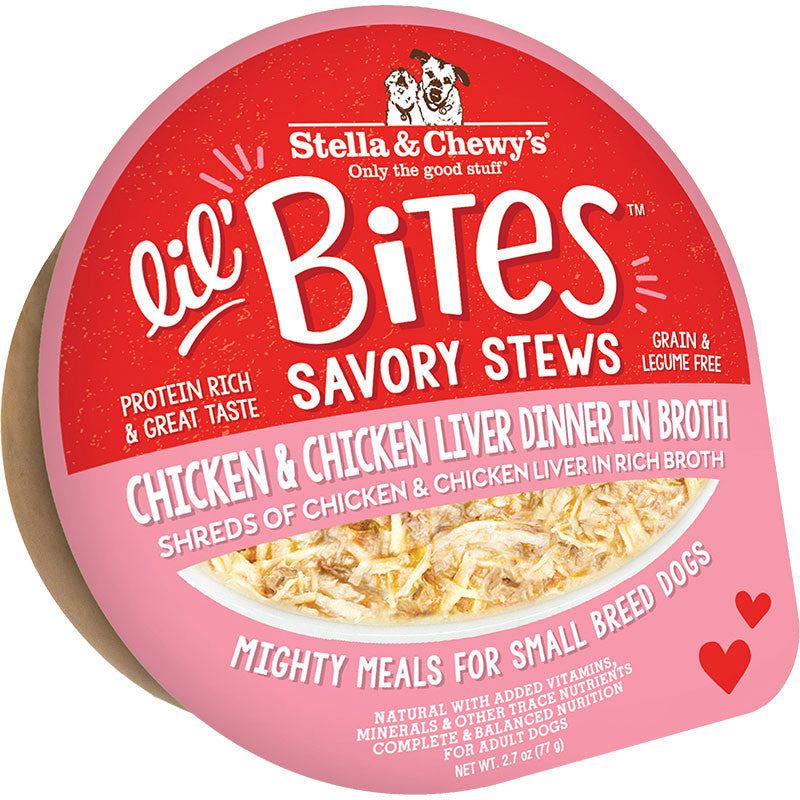 Stella & Chewy's Dog Lil Bites Savory Stew Chicken & Liver 2.7oz 810027370822