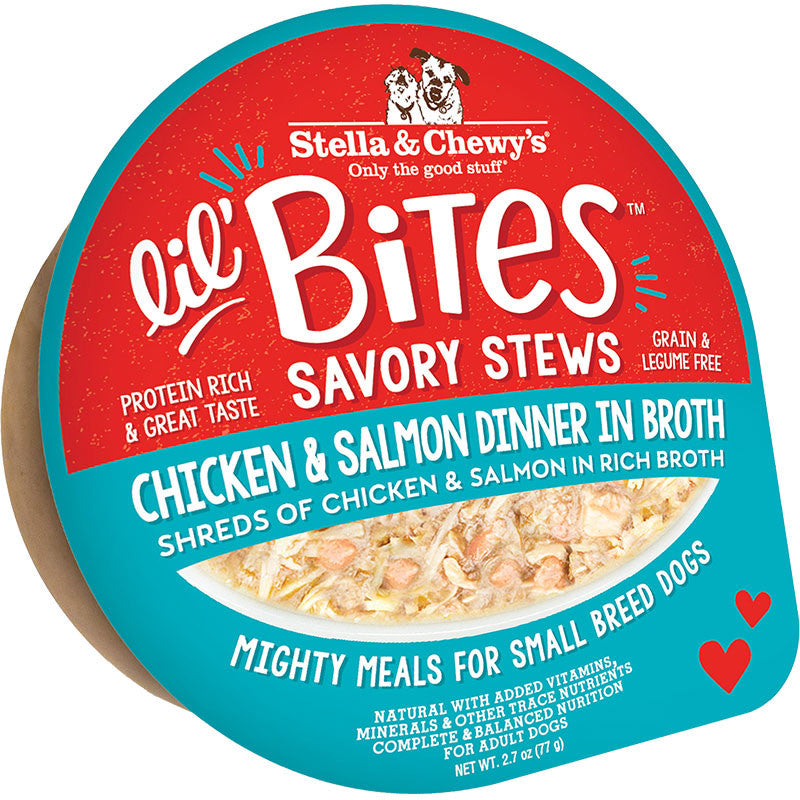 Stella & Chewy's Dog Lil Bites Savory Stew Chicken & Salmon 2.7oz 810027370846