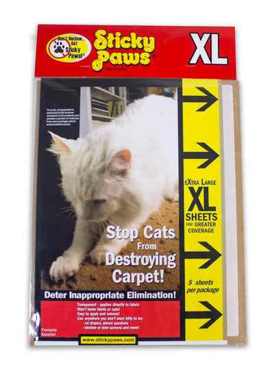 Sticky Paws Carpet Sheets 5pk XL - Cat