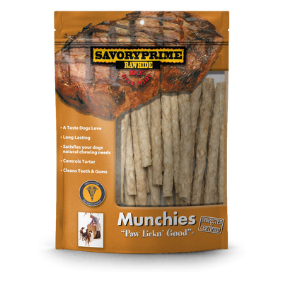 Savory Prime Munchie Sticks Dog Treat Natural 5 in, 30 pk 810359930664