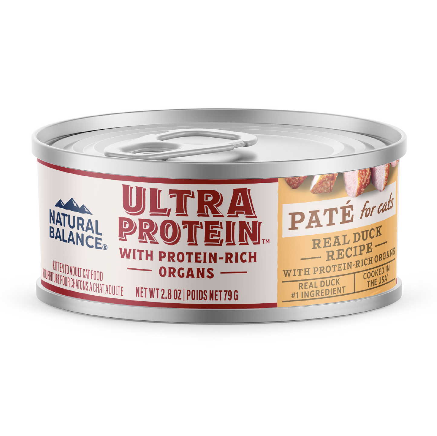 Natural Balance Pet Foods Ultra Protein Pate Canned Cat Food Duck 24ea/2.8 oz 723633006989