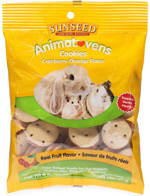 Sun Seed AnimaLovens Small Animal Treats Cranberry & Orange 4 oz - Small - Pet