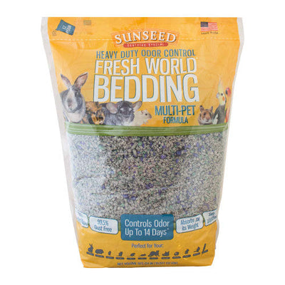 Sun Seed Fresh World Multi Pet Bedding Grey 975 cu in - Small - Pet