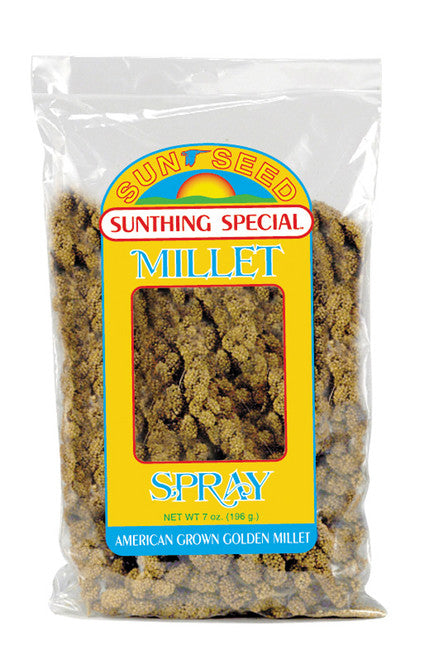 Sun Seed Golden Millet Spray Natural Bird Treat 7 oz