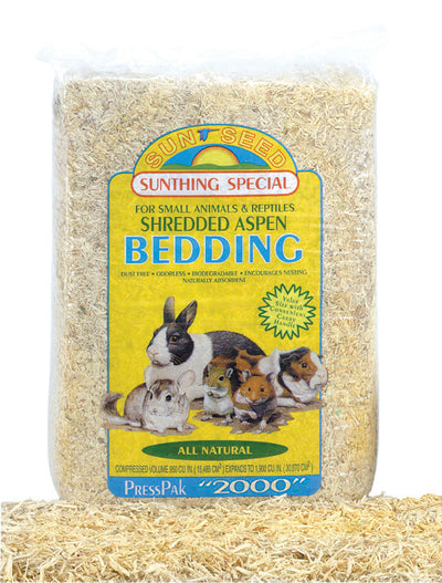 Sun Seed Shredded Aspen Bedding for Small Animals Brown 1200 cu in