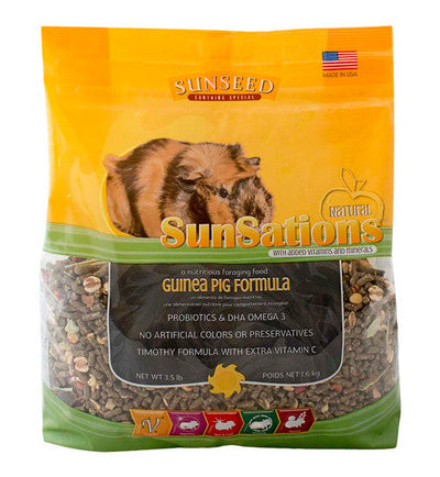 Sun Seed SunSations Guinea Pig Dry Food 3.5 lb - Small - Pet