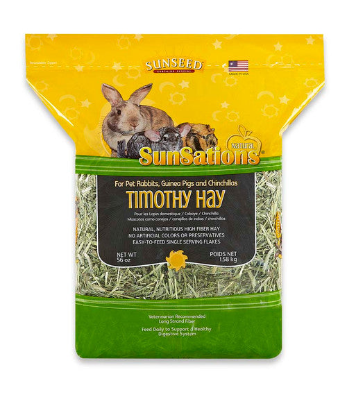 Sun Seed SunSations Natural Timothy Hay for Small Animals 56 oz - Small - Pet