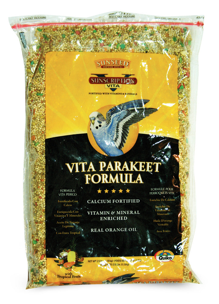 Sun Seed Vita Sunscription Parakeet Diet Bird Food 2.5 lb