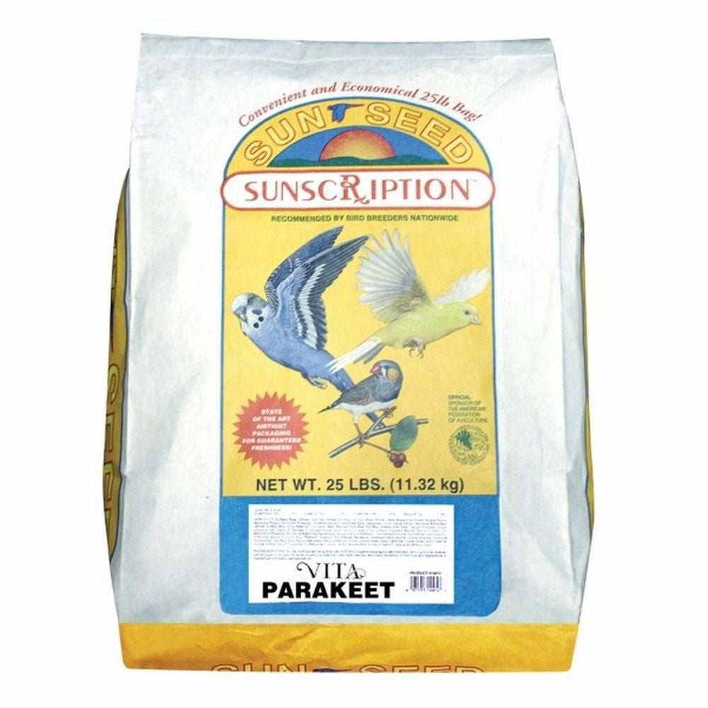 Sun Seed Vita Sunscription Parakeet Diet Bird Food 25 lb