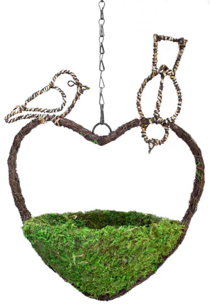 Supermoss Woven Sparrow Bird Feeder Vibrant Green 9.5 in