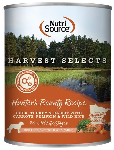 NutriSource Harvest Selects Canned Dog Food Hunter's Bounty 12ea/12.3 oz 073893020424