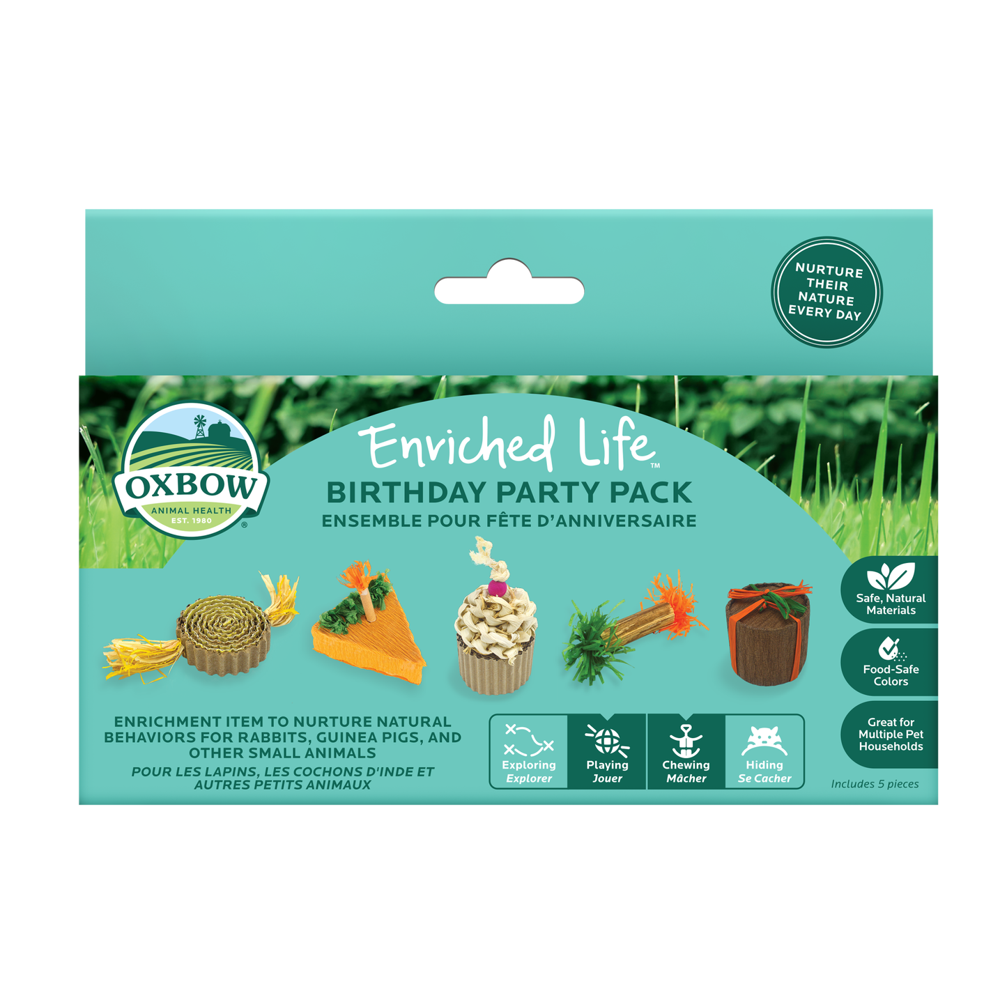 Oxbow Animal Health Enriched Life Birthday Party Pack Small Animal Chew Toy 744845968841