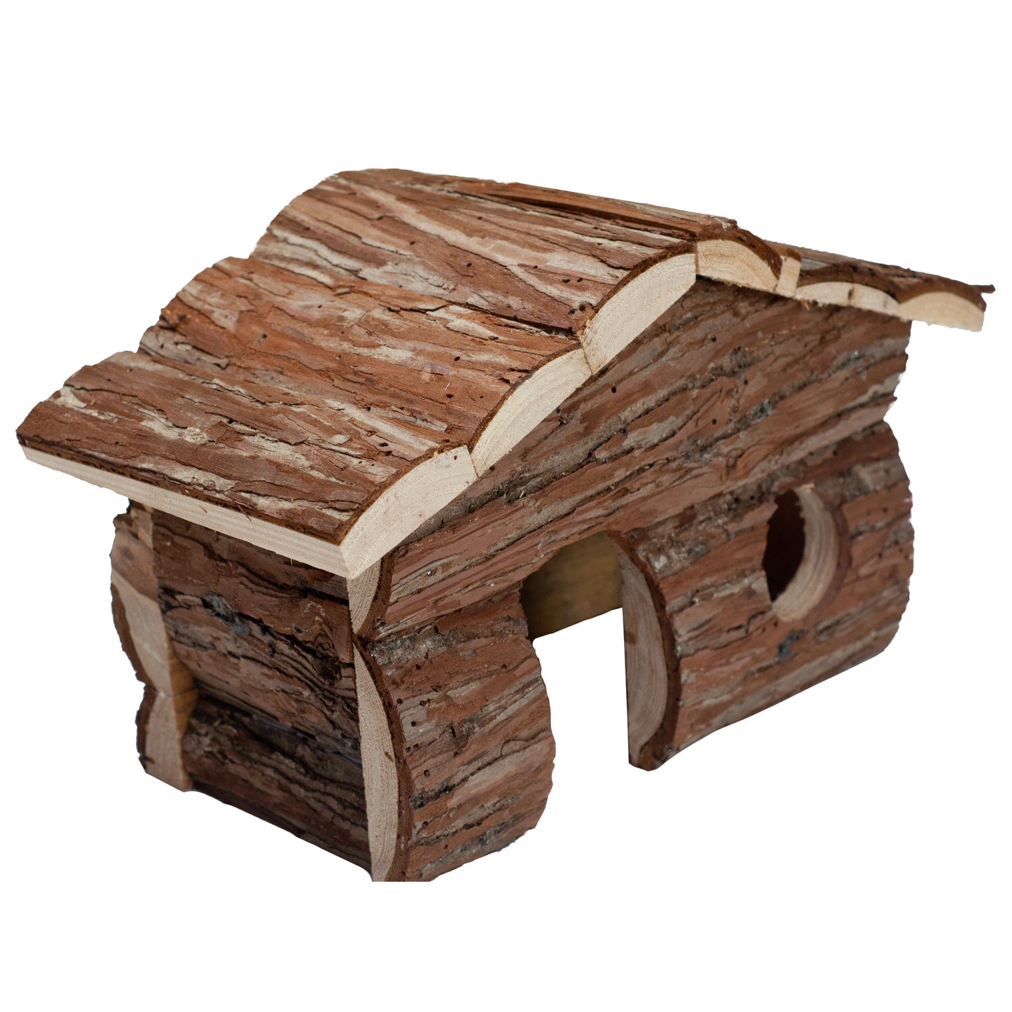 A & E Cages Nibbles Log Cabin Small Animal Hut Brown Medium 644472014440