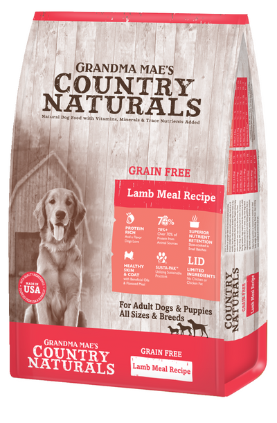 Grandma Mae's Country Naturals Grain Free L.I.D. Dry Dog Food Lamb 12 lb 850042318201